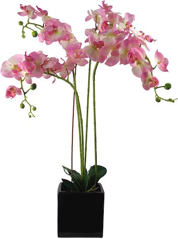 Orchidée artificielle rose clair