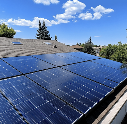 Panneaux solaires sur toiture