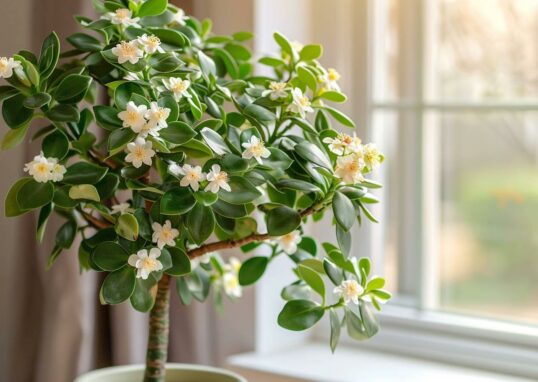 Arbre de jade en fleurs