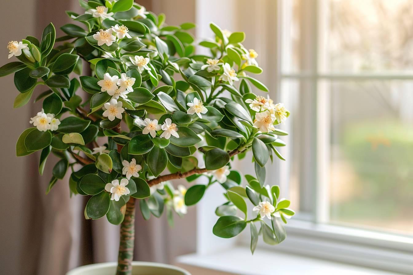 Arbre de jade en fleurs