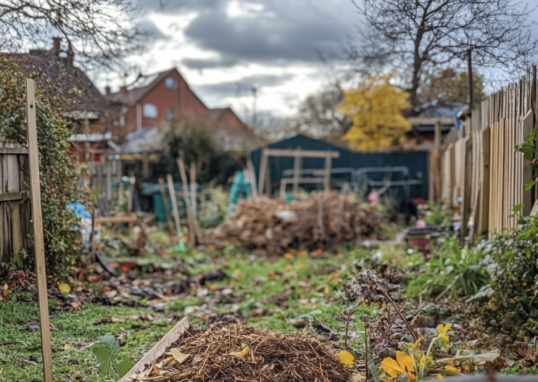 Compost dans un petit jardin