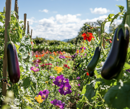 Association aubergine et courgette