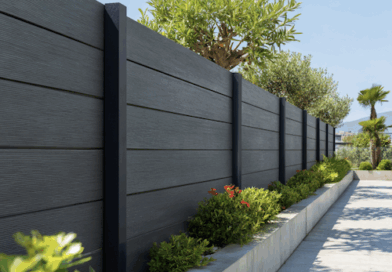 Cloture anthracite composite