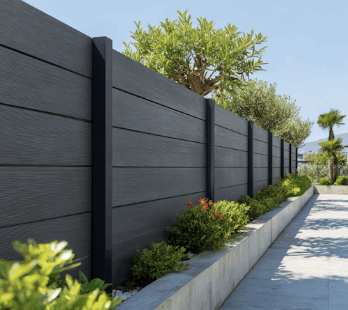 Cloture anthracite composite