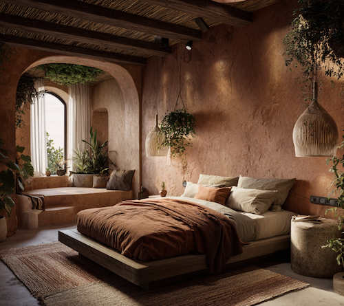 Chambre tendance terracotta