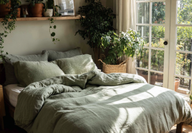 Chambre décoration vert sauge