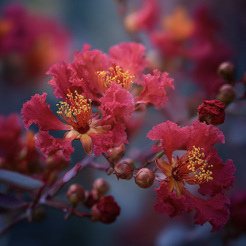 Lilas des indes rouge