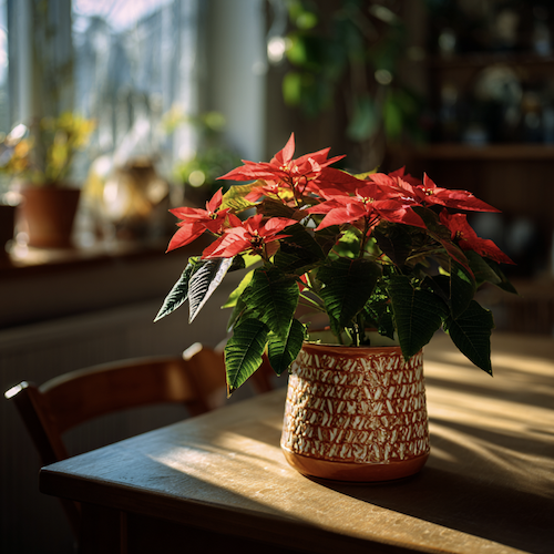 Poinsettia fleur de Noël rouge