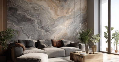 Papier peint panoramique dans un salon